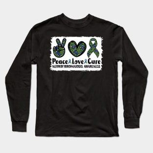 Peace Love Cure Neurofibromatosis Awareness Long Sleeve T-Shirt